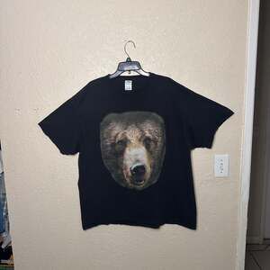 Vintage Y2K Bear Face Graphic T-Shirt Men's Size 2 XL